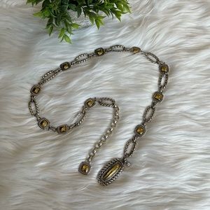 Brighton - Silver & Gold Chain Belt Size L